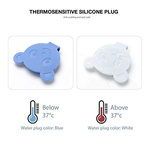 Fascol Bañera Plegable para Niños de 0-10 Años, 3 en 1 Bañera Bebes con Tapón de Silicona Termosensible y Taburete Antideslizante de Baño Extraíble