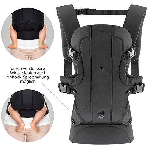 Fillikid - Mochila portabebés ergonómica 4 en 1 - Múltiples posiciones, crece con el niño, ajustable - para recién nacidos y bebés. (3,5-15 kg)