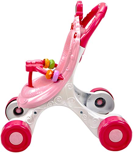 Fisher-Price Andador Cochecito de Muñecas, correpasillos bebé +9 meses (Mattel CGN65)