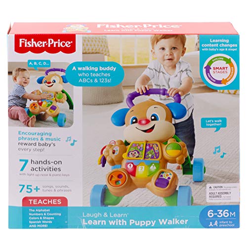 Fisher-Price Andador perrito primeros pasos, correpasillos bebé +6 meses (Mattel FRC85)