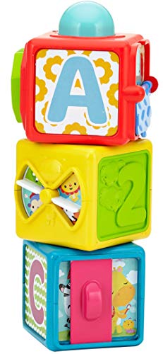 Fisher-Price- Bloques Activity Juguete Bebé, Multicolor (Mattel DHW15)