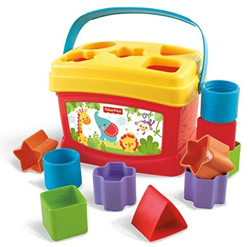 Fisher-Price - Bloques infantiles, con cubo transportable (Mattel K7167)