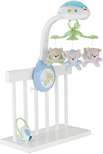 Fisher-Price- Butterfly Dreams 3-in-1 Projection Mobile Polar Móvil con ositos, juguetes bebe, Multicolor (Mattel CDN41)