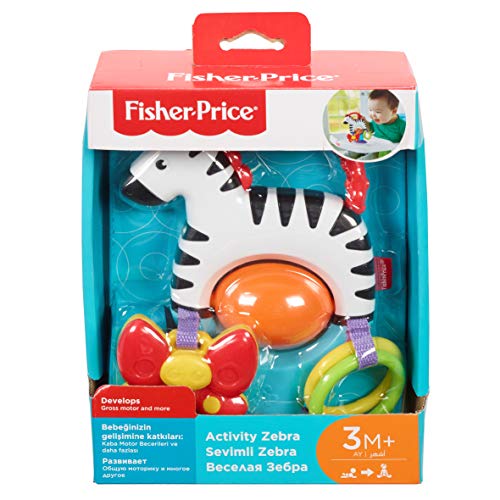 Fisher-Price Cebra activity, juguete colgante para bebé recién nacido (Mattel FGJ11)