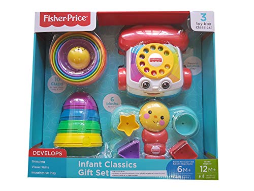 Fisher Price Clasificador con Forma de Mariposa, Teléfono y Tazas Apilables