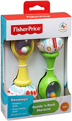 Fisher-Price- Disney Maracas musicales, juguetes bebe, Multicolor (Mattel BLT33)