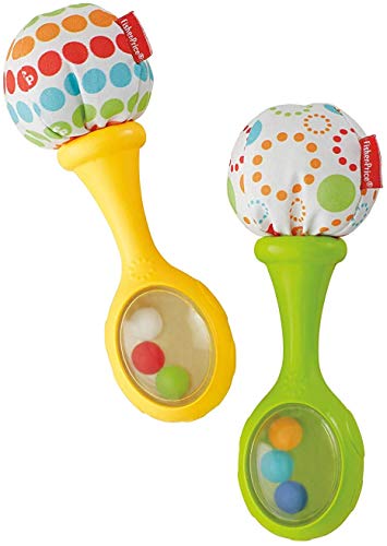 Fisher-Price- Disney Maracas musicales, juguetes bebe, Multicolor (Mattel BLT33)