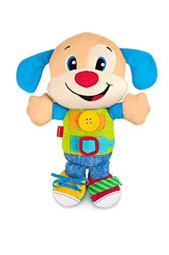 Fisher-Price- Disney Peluche Perrito vísteme y aprende, Multicolor (Mattel FBP25)