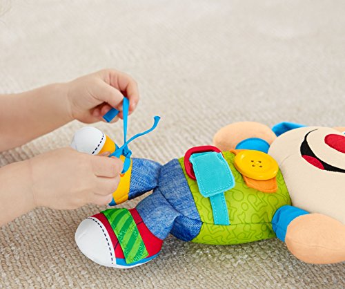 Fisher-Price- Disney Peluche Perrito vísteme y aprende, Multicolor (Mattel FBP25)