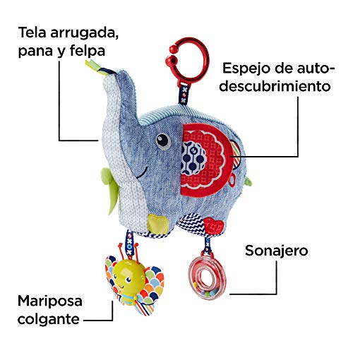 Fisher-Price Elephant disney Elefante activity, juguete colgante para bebé, multicolor (Mattel DYF88)