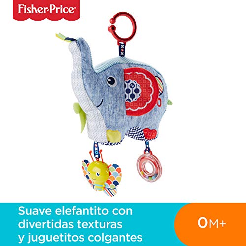 Fisher-Price Elephant disney Elefante activity, juguete colgante para bebé, multicolor (Mattel DYF88)