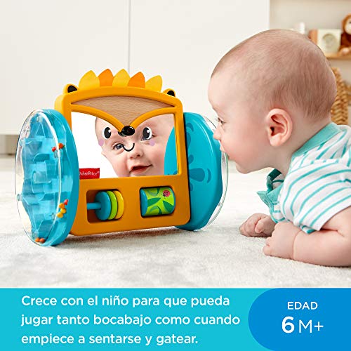 Fisher-Price-Espejo de Erizo ¡Juega y arrasta, juguete para bebés +3 meses (Mattel GJW14)