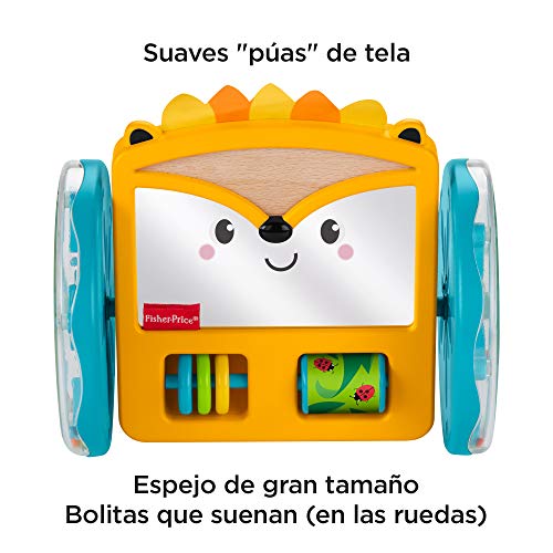 Fisher-Price-Espejo de Erizo ¡Juega y arrasta, juguete para bebés +3 meses (Mattel GJW14)