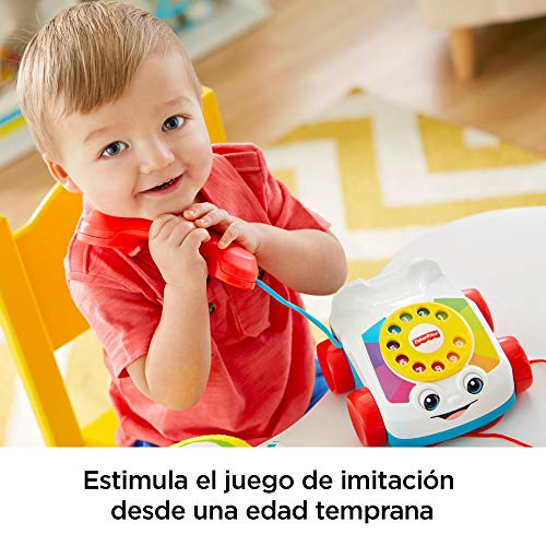 Fisher-Price-FGW66 disney Teléfono carita divertida, juguetes bebe 1 año, multicolor (Mattel FGW66)