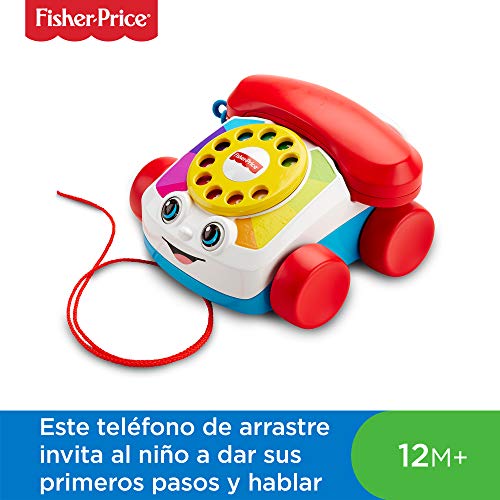 Fisher-Price-FGW66 disney Teléfono carita divertida, juguetes bebe 1 año, multicolor (Mattel FGW66)