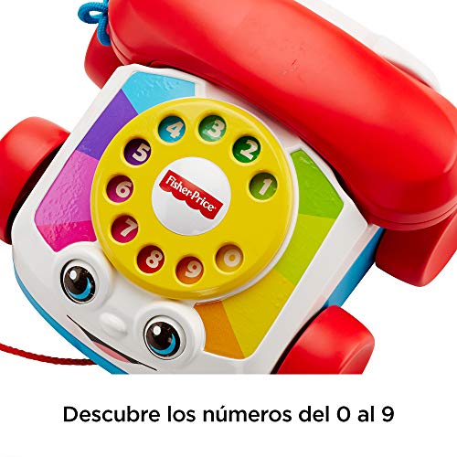 Fisher-Price-FGW66 disney Teléfono carita divertida, juguetes bebe 1 año, multicolor (Mattel FGW66)