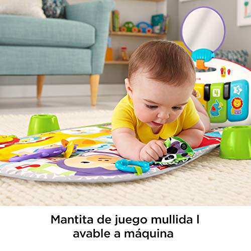 Fisher-Price- Gimnasio bebé Piano Pataditas superaprendizaje, Multicolor (Mattel FWT12)