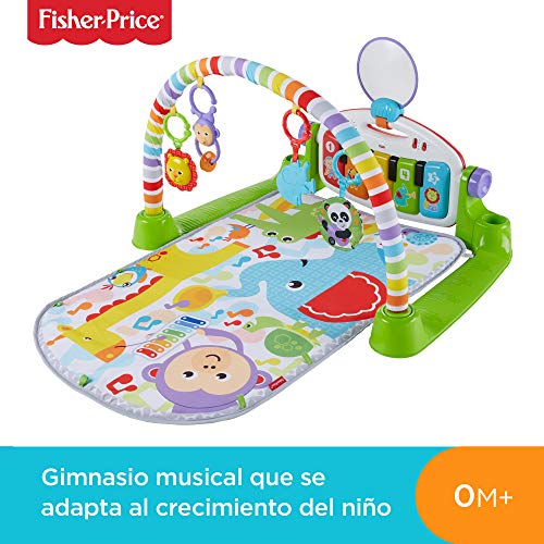 Fisher-Price- Gimnasio bebé Piano Pataditas superaprendizaje, Multicolor (Mattel FWT12)