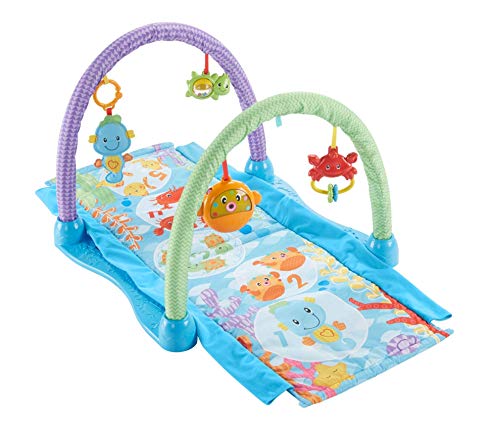 Fisher-Price- Gimnasio musical juega y gatea, para bebé + 0 meses, Multicolor (Mattel DRD92)