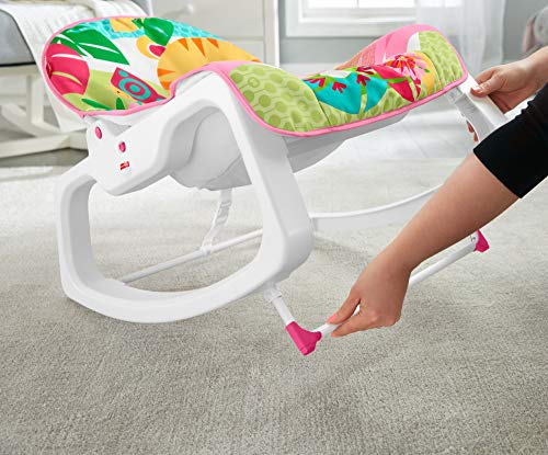 Fisher-Price - Hamaca Crece Conmigo Rock and Roar, Silla para Bebé (Mattel GNV70)