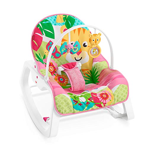 Fisher-Price - Hamaca Crece Conmigo Rock and Roar, Silla para Bebé (Mattel GNV70)