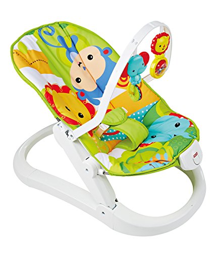 Fisher-Price Hamaca plegable animalitos de la selva, hamaca para bebé (Mattel CMR20)