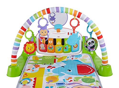 Fisher-Price Kick and Play - Alfombrilla para jugar al piano, con centro de actividad, música y sonidos, apto desde el nacimiento