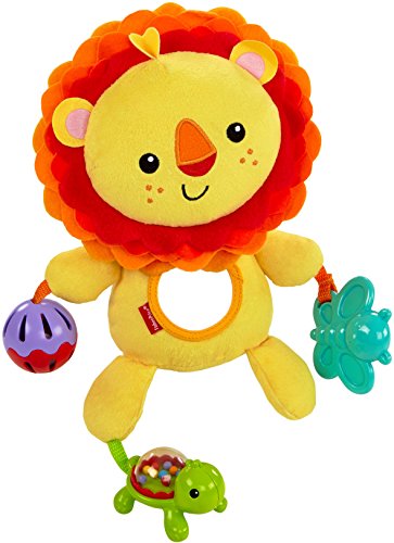 Fisher-Price León de actividades, juguete de peluche para bebé +3 meses (Mattel CGN89)