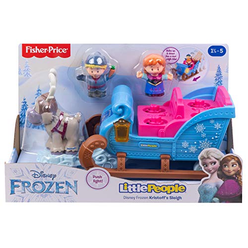 Fisher-Price- Little People Frozen Kristoffs - Trineo, Multicolor (Mattel GGV30)