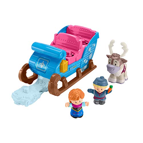 Fisher-Price- Little People Frozen Kristoffs - Trineo, Multicolor (Mattel GGV30)