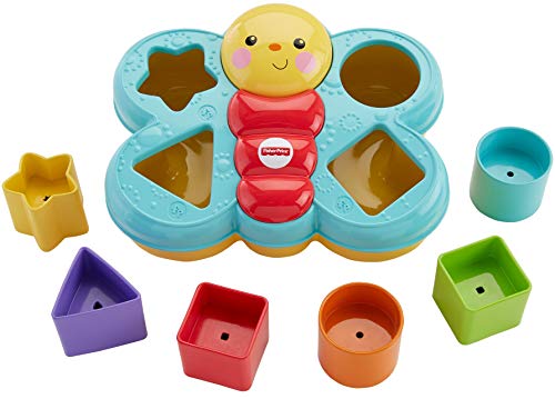 Fisher Price - Mariposa Descubreformas, Juguete Bebé +6 Meses, Multicolor (Mattel CDC22)