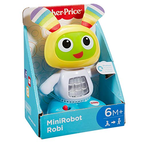 Fisher-Price Minirobot robi, juguete electrónico bebé +6 meses (Mattel FFD92)