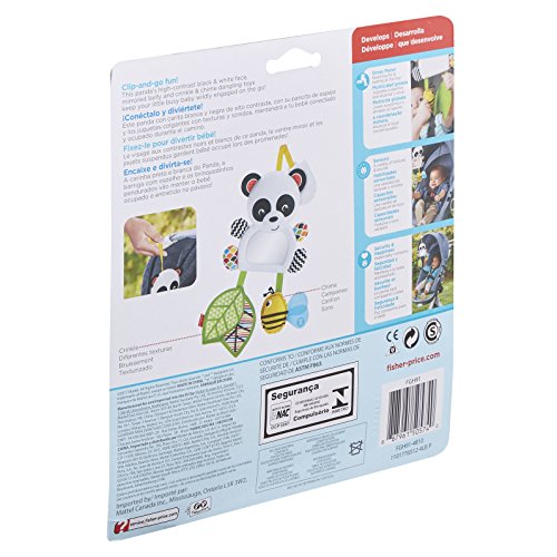 Fisher-Price Panda activity de paseo, juguete colgante para bebé recién nacido (Mattel FGH91)