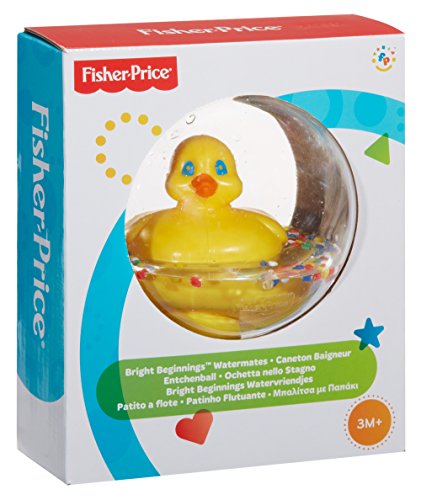 Fisher-Price - Patito a flote amarillo, juguete de baño para bebé (Mattel 75676)