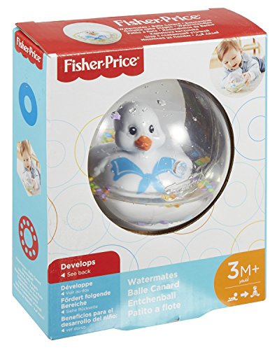 Fisher-Price Patito a flote blanco, juguete de baño para bebé (Mattel DRD81)