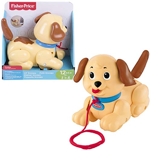 Fisher-Price Pequeño Snoopy, juguete de arrastre y correpasillos +1 año (Mattel H9447)