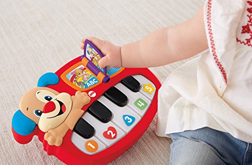 Fisher-Price Piano perrito para aprendizaje, juguete educativo bebé +6 meses (Mattel DLD24)