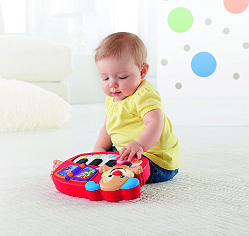 Fisher-Price Piano perrito para aprendizaje, juguete educativo bebé +6 meses (Mattel DLD24)