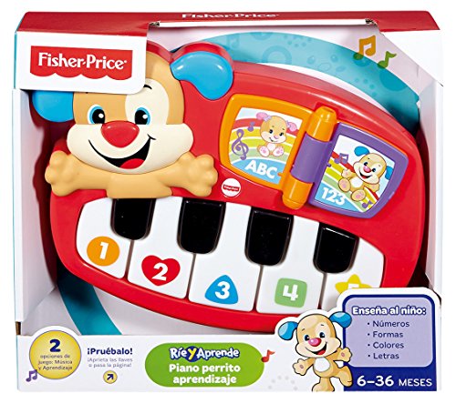 Fisher-Price Piano perrito para aprendizaje, juguete educativo bebé +6 meses (Mattel DLD24)