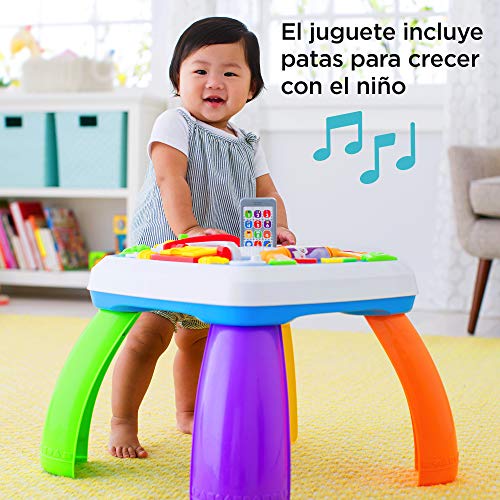 Fisher-Price puppy love Mesa multiaprendizaje bilingüe, juguetes educativos, multicolor (Mattel DRH34)