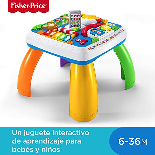 Fisher-Price puppy love Mesa multiaprendizaje bilingüe, juguetes educativos, multicolor (Mattel DRH34)