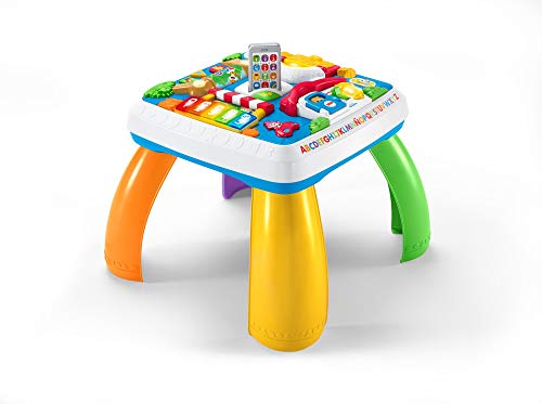 Fisher-Price puppy love Mesa multiaprendizaje bilingüe, juguetes educativos, multicolor (Mattel DRH34)