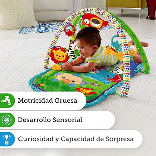 Fisher-Price- Rey Leon Musical animalitos, gimnasios Bebe, Multicolor, 52.8 x 40.9 x 7.1 (Mattel CHP85)