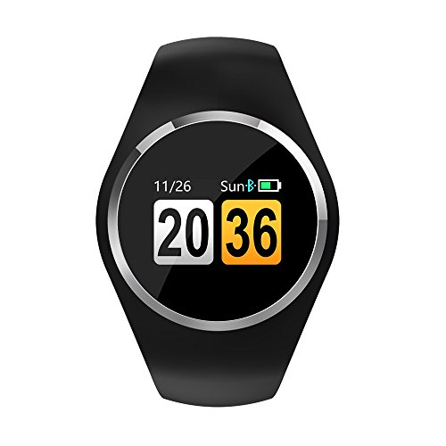 Fitness Reloj de pulsera con pulsómetro resistente al agua IP67 Fitness Tracker Actividad tracker Pulso Relojes Bluetooth Smart reloj de pulsera podómetro negro