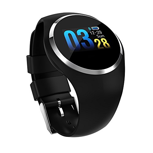 Fitness Reloj de pulsera con pulsómetro resistente al agua IP67 Fitness Tracker Actividad tracker Pulso Relojes Bluetooth Smart reloj de pulsera podómetro negro