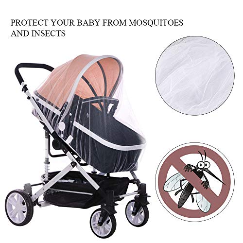 FOGAWA Kit Protector de Lluvia Universal Plastico Burbuja de Lluvia para Silla de Paseo Cochecito Bebe Rueda 4 Rueda 3 Capazzo Paraguas con 1 Mosquitera 2 Bolsas de Malla 1 Funda Impermeable