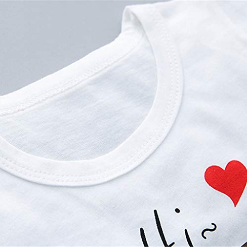 Fossen Ropa Bebe Niño Verano 2019 - Camiseta Manga Corta de Estampado de sandía Oso y Vaqueros Corto - para 0-24 Meses Recien Nacido Bebé - Conjunto de Dos Piezas (12-18 Meses, Blanco)