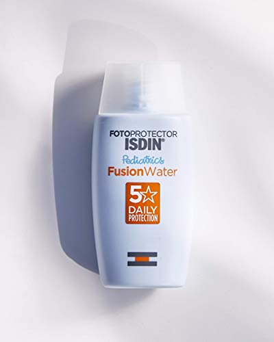 Fotoprotector ISDIN Fusion Water Pediatrics SPF 50, hidratación intensa, absorción inmediata, no irrita los ojos, apto para piel atópica