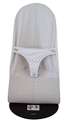 Funda para Hamaca BabyBjörn Balance Soft Reversible (Sustituye tapicería original) Estrellas gris