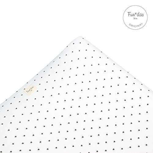 Fundas BCN® F12/0197 - Funda para Cambiador Bebe 80x50 CM. - De Algodón - Suave – Elástica Y Adaptable - Estampado Little Fun Star